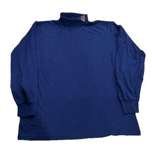 Vintage 1990's Majestic Chicago Bears Navy Blue Turtleneck Shirt Made USA Sz XL